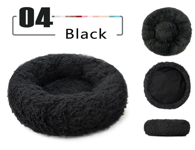 Super Soft Long Plush Cat Mat Fluffy Dog Beds For Large Dogs Round Labradors House Cushion Pet Product Accessories Dropshipping