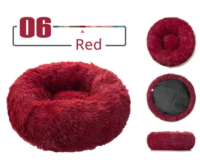 Super Soft Long Plush Cat Mat Fluffy Dog Beds For Large Dogs Round Labradors House Cushion Pet Product Accessories Dropshipping
