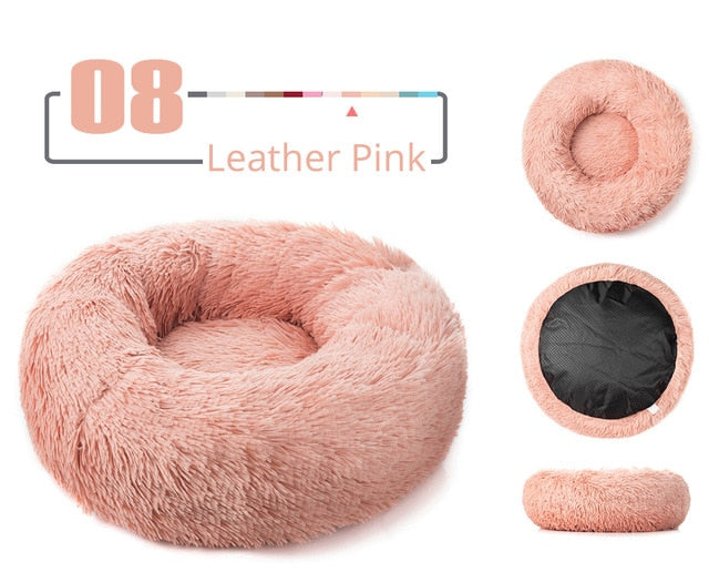 Super Soft Long Plush Cat Mat Fluffy Dog Beds For Large Dogs Round Labradors House Cushion Pet Product Accessories Dropshipping